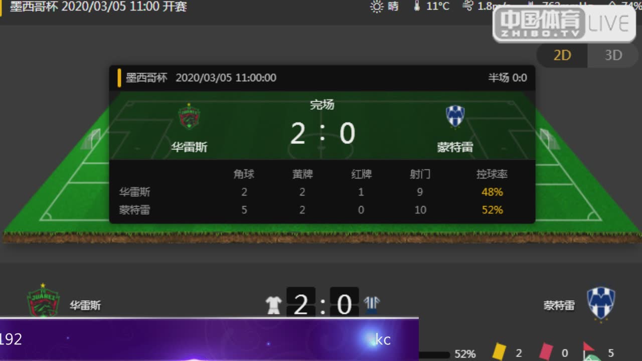 华雷斯vs蒙特雷